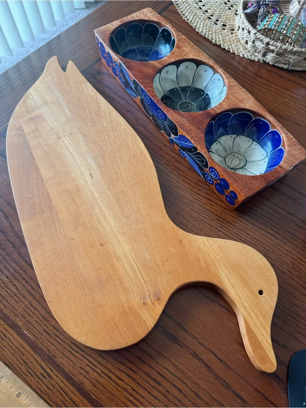 Large Wooden Country Duck Cutting Board Charcuterie Display Hunting
